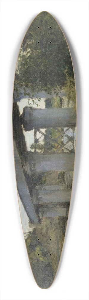 Claude Monet - The Railroad bridge in Argenteuil 39.3 inch art pintail longboard deck