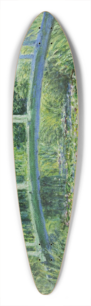 Claude Monet - Water Lilies and Japanese Bridge 39.3 inch art pintail longboard deck