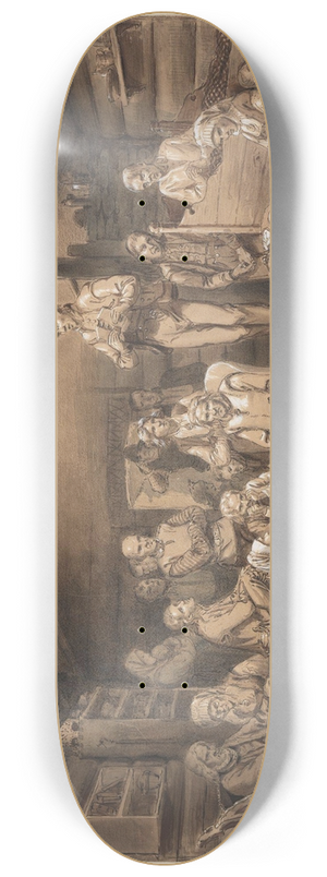 Adolph Tidemand - Haugianerne 8.25 inch art skate deck