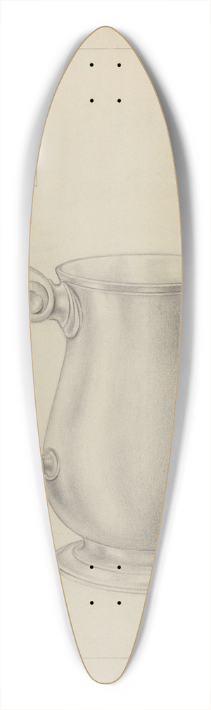 Clayton Braun - Silver Mug 39.3 inch art pintail longboard deck