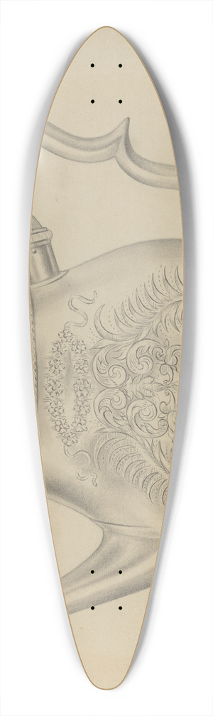 Clayton Braun - Silver Teapot 39.3 inch art pintail longboard deck