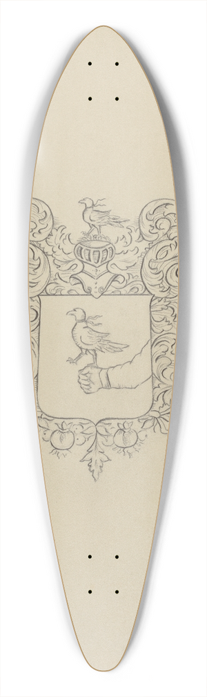 Clayton Braun - Silver Teapot 39.3 inch art pintail longboard deck