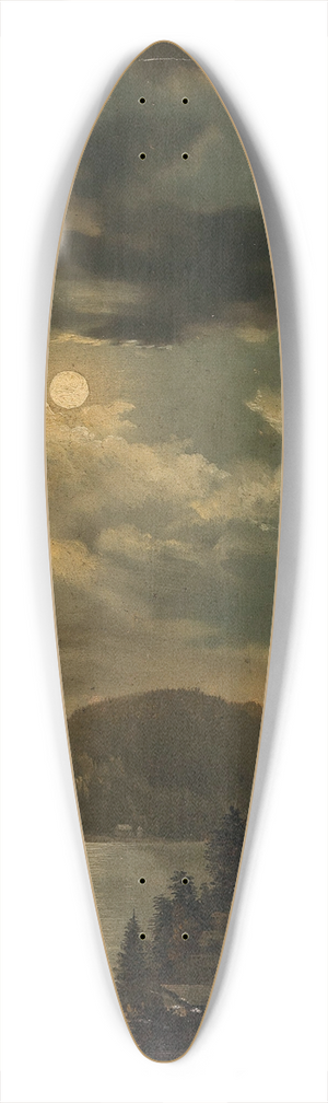 Clementine von Rainer - Wrthersee, Mondstimmung ber Schloss Freyenthurn mit Blick auf Loretto 39.3 inch art pintail longboard deck