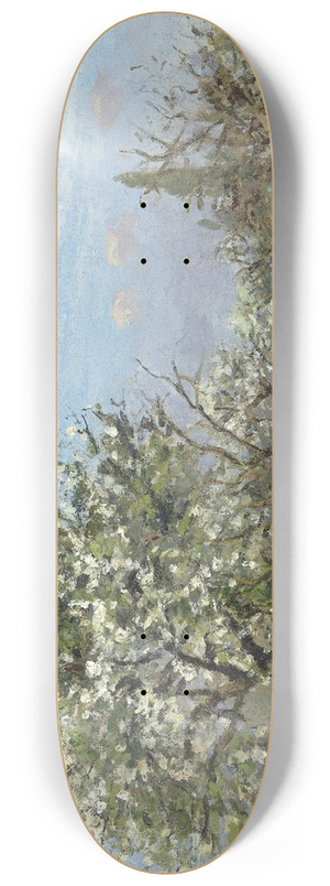 Camille Pissarro - Orchard in Bloom,Louveciennes 8.25 inch art skate deck