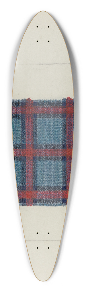 Clyde L. Cheney - Plaid Homespun Cloth 39.3 inch art pintail longboard deck