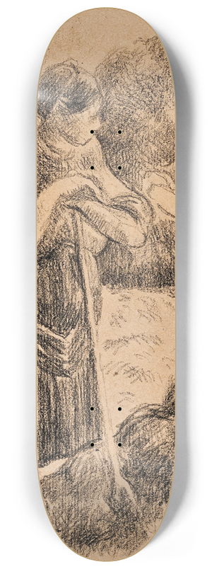 Camille Pissarro - Paysanne  la fourche 8.25 inch art skate deck