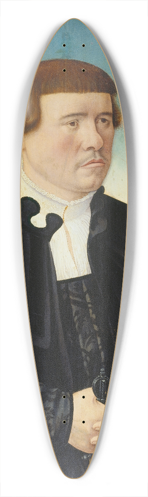 Conrad Faber von Kreuznach - Portrait of a Man from the Stralenberg Family 39.3 inch art pintail longboard deck Conrad Faber von Kreuznach - Portrait of a Man from the Stralenberg Family 39.3 inch art pintail longboard deck