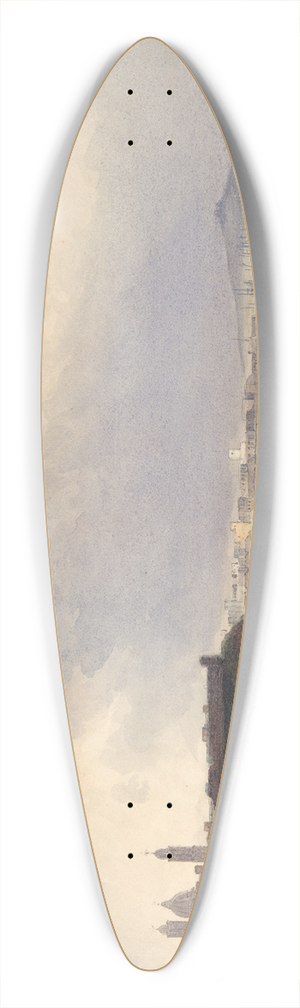 Conrad Martens - Approach to Montevideo, Uruguay 39.3 inch art pintail longboard deck