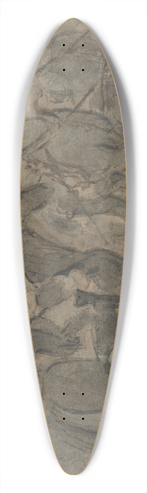 Constantin Guys - Strassenszene 39.3 inch art pintail longboard deck