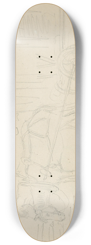 Adolph Tidemand - Hester med vogn 8.25 inch art skate deck