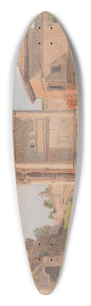 Constantin Hansen - The Arch of Titus in Rome 39.3 inch art pintail longboard deck