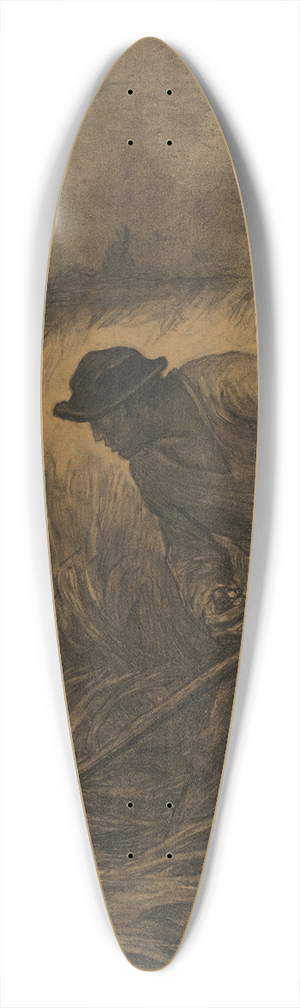 Constantin Meunier - De maaier 39.3 inch art pintail longboard deck