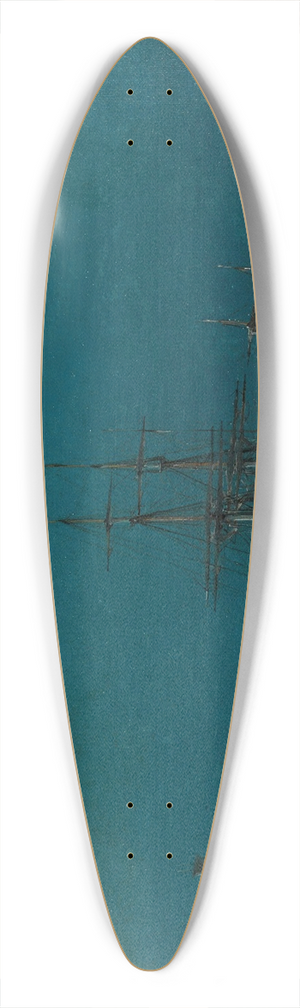 Constantinos Volanakis - Harbour By Night 39.3 inch art pintail longboard deck Constantinos Volanakis - Harbour By Night 39.3 inch art pintail longboard deck