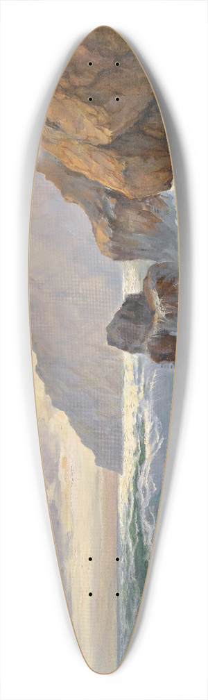 Constantin Westchiloff - The Rocky Coast 39.3 inch art pintail longboard deck