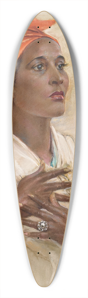Constantin Westchiloff - Woman in a red head tie 39.3 inch art pintail longboard deck