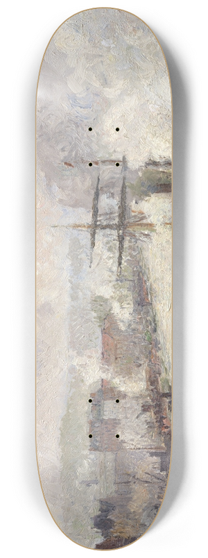 Camille Pissarro - Steamboats in the Port of Rouen 8.25 inch art skate deck