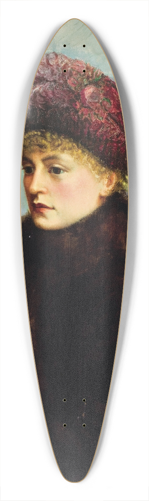 Continental School - Portrait of a Lady 39.3 inch art pintail longboard deck