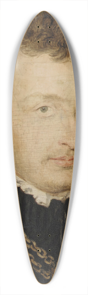 Corneille de Lyon - Portrait of a Man with a Gold Chain 39.3 inch art pintail longboard deck