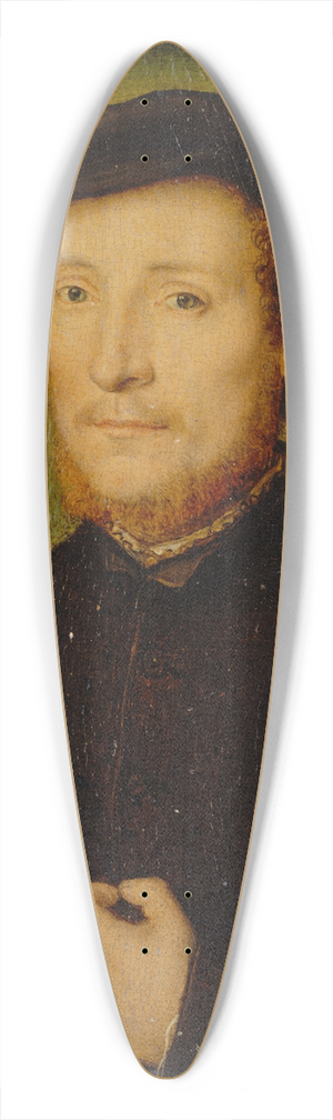 Corneille de Lyon - Portrait of a Man with His Hand on His Chest 39.3 inch art pintail longboard deck