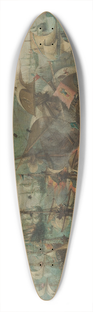 Cornelis Claesz. van Wieringen - Battle of Gibraltar in 1607 39.3 inch art pintail longboard deck