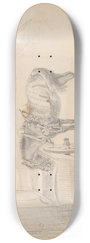 Adolph Tidemand - Hest og kjerre ved Leksand kirke 8.25 inch art skate deck Adolph Tidemand - Hest og kjerre ved Leksand kirke 8.25 inch art skate deck