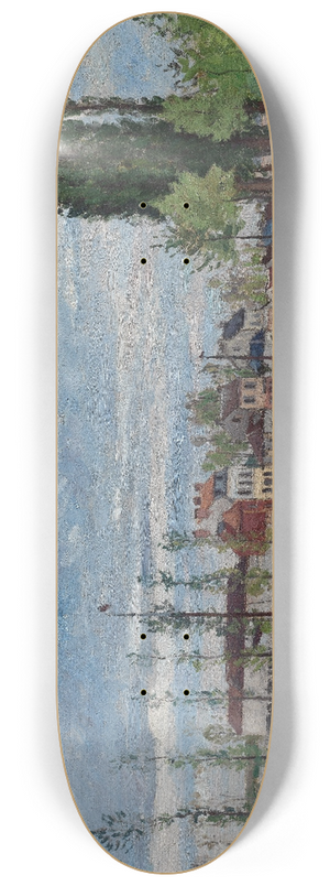 Camille Pissarro - The Lock at Pontoise 8.25 inch art skate deck