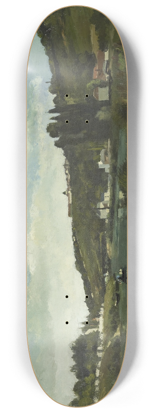 Camille Pissarro - The Marne at Chennevires 8.25 inch art skate deck