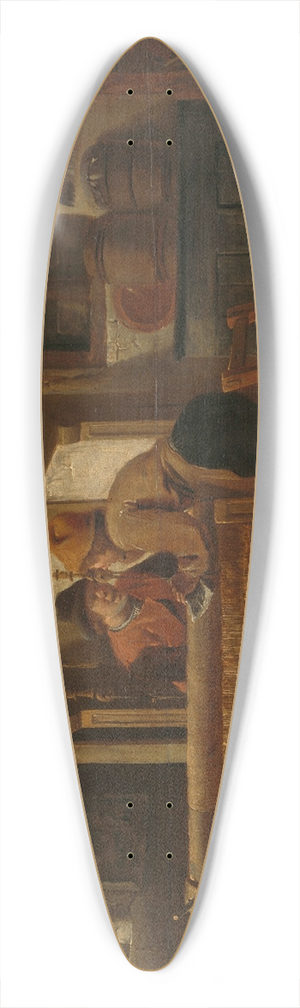 Cornelis Gerritsz Decker - Weavers Workshop 39.3 inch art pintail longboard deck