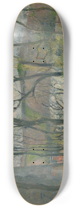Camille Pissarro - The Royal Palace at the Hermitage, Pontoise 8.25 inch art skate deck