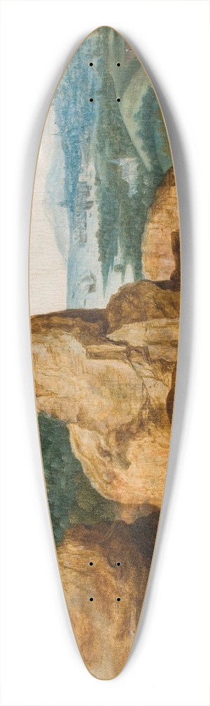 Cornelis Massijs - Landscape with the Flight to Egypt 39.3 inch art pintail longboard deck
