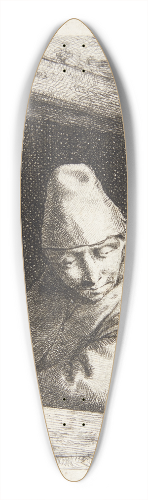 Cornelis Pietersz. Bega - Bonde, der ser ud af et vindue 39.3 inch art pintail longboard deck Cornelis Pietersz. Bega - Bonde, der ser ud af et vindue 39.3 inch art pintail longboard deck