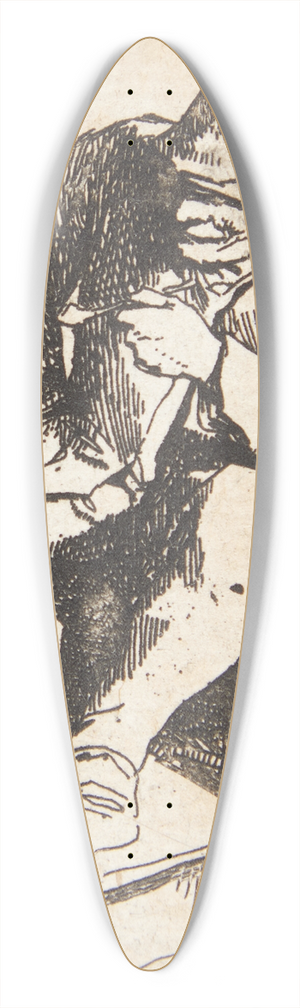 Cornelis Pietersz. Bega - Rygende mand 39.3 inch art pintail longboard deck
