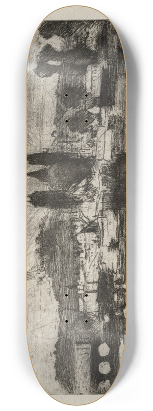 Camille Pissarro - View of Rouen 8.25 inch art skate deck
