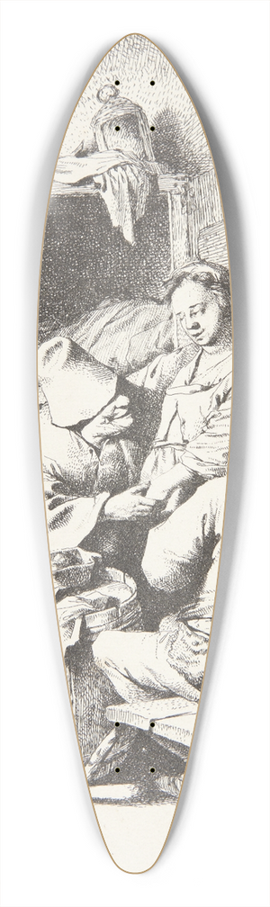 Cornelis Pietersz. Bega - Ung vrtinde og to siddende mnd i en krostue 39.3 inch art pintail longboard deck