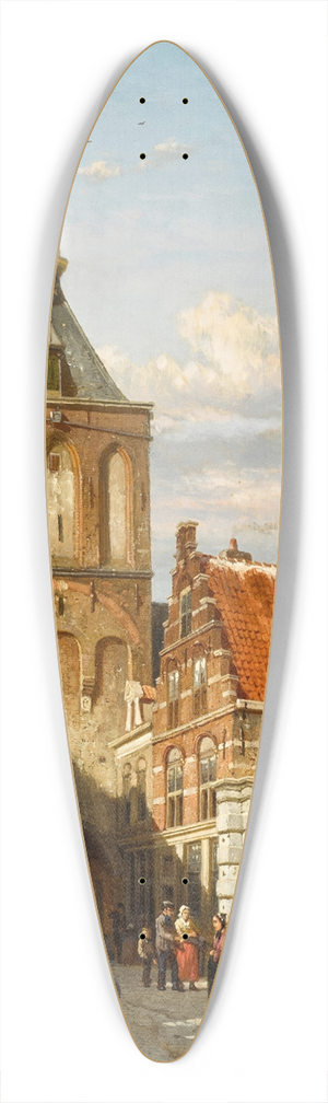Cornelis Springer - The Binnenpoort,Culemborg 39.3 inch art pintail longboard deck Cornelis Springer - The Binnenpoort,Culemborg 39.3 inch art pintail longboard deck