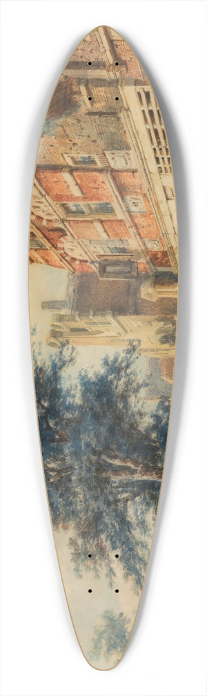 Cornelis Springer - The Havendijk, Enkhuizen, In Summer 39.3 inch art pintail longboard deck Cornelis Springer - The Havendijk, Enkhuizen, In Summer 39.3 inch art pintail longboard deck