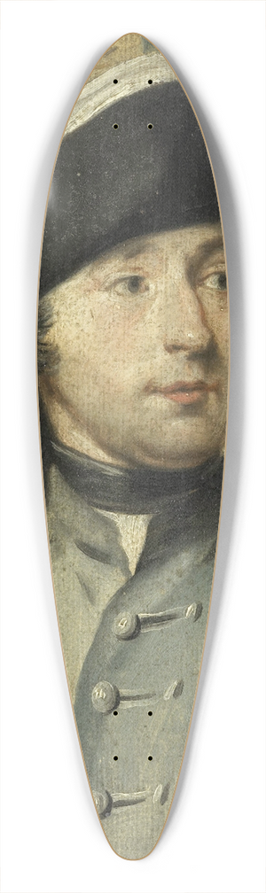 Cornelis Troost - Portrait of Ludolf Backhuysen II, Painter and Dragoon, Grandson of the Marine Painter Ludolf Backhuysen I 39.3 inch art pintail longboard deck