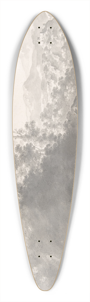 Cornelis Van Poelenburch - Landscape 39.3 inch art pintail longboard deck Cornelis Van Poelenburch - Landscape 39.3 inch art pintail longboard deck