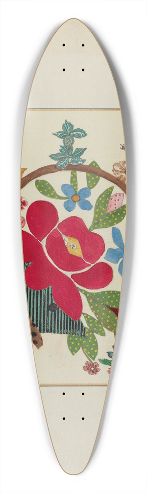 Cornelius Christoffels and Margaret Linsley - Pieced Autograph Quilt (1 Square) 39.3 inch art pintail longboard deck
