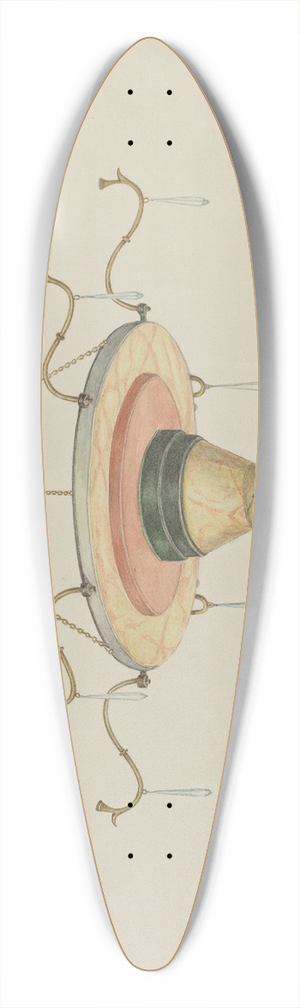 Cornelius Christoffels - Chandelier 39.3 inch art pintail longboard deck