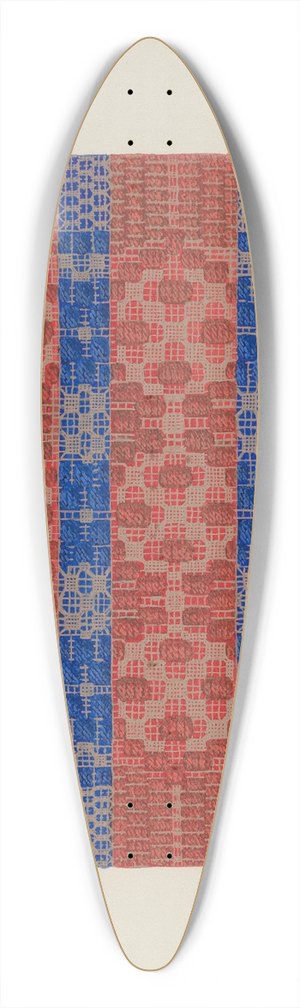 Cornelius Christoffels - Coverlet (Reverse Side) 39.3 inch art pintail longboard deck