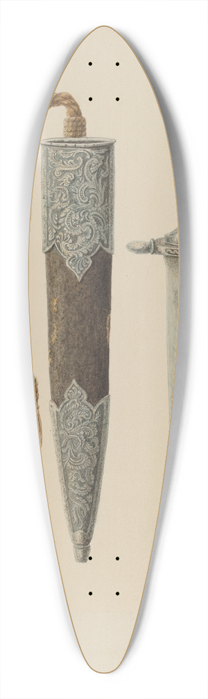 Cornelius Christoffels - Dagger and Sheath 39.3 inch art pintail longboard deck