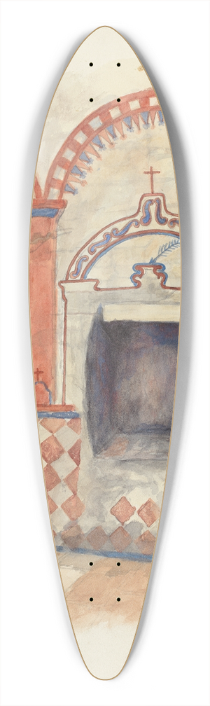 Cornelius Christoffels - Wall Painting and Baptismal Niche 39.3 inch art pintail longboard deck