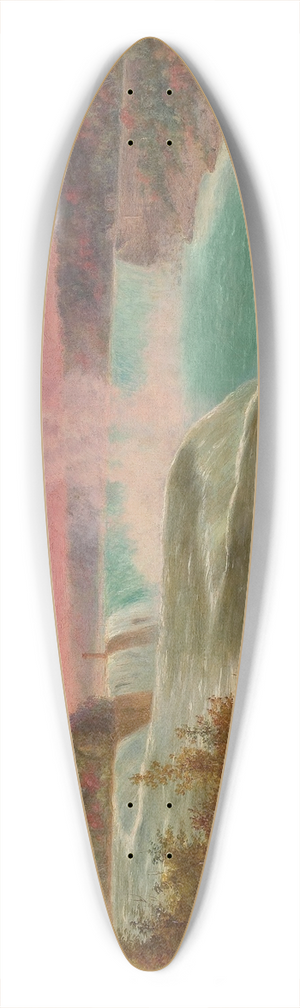 Cornelius David Krieghoff - The Artist at Niagara 39.3 inch art pintail longboard deck