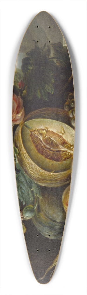 Cornelius de Beet - Still Life with Fruit and Flowers 39.3 inch art pintail longboard deck