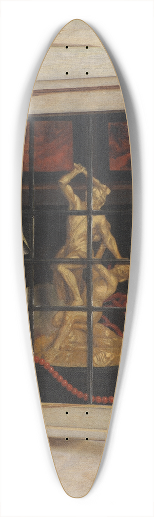 Cornelius Norbertus Gijsbrechts - Trompe Loeil. An Open Cabinet Of Curiosities With A Hercules Group 39.3 inch art pintail longboard deck