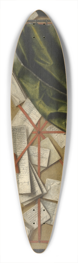 Cornelius Norbertus Gijsbrechts - Trompe loeil 39.3 inch art pintail longboard deck