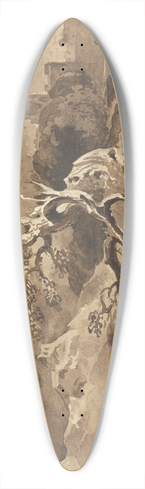 Cornelius Varley - A Tree Struck by Lightning 39.3 inch art pintail longboard deck