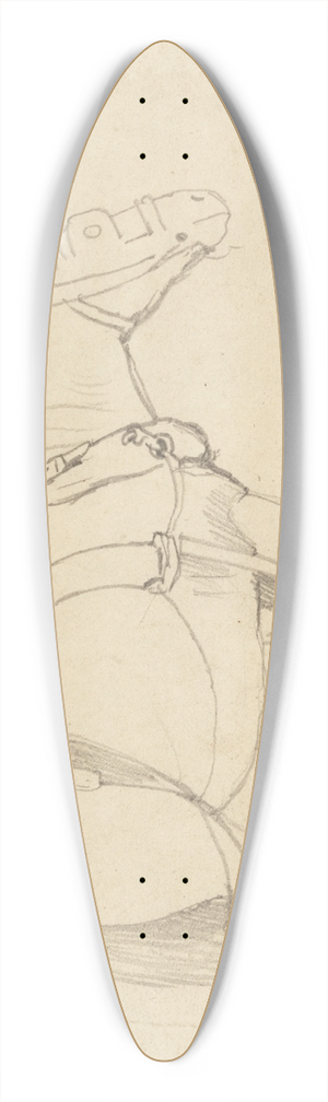 Cornelius Varley - Studies of a Carthorse 39.3 inch art pintail longboard deck