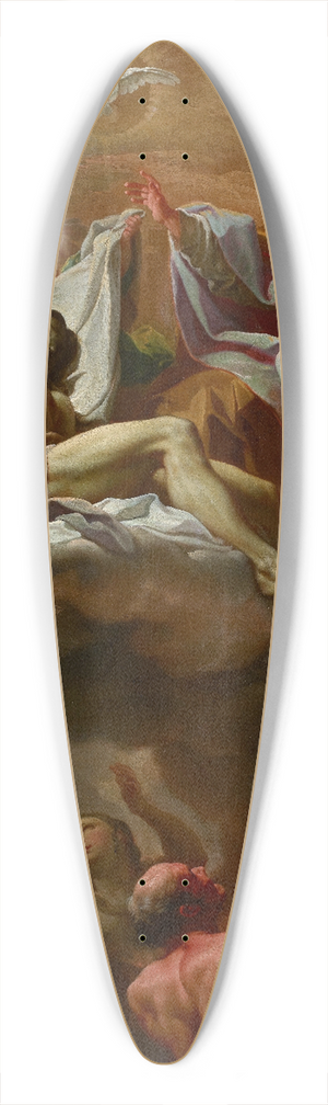 Corrado Giaquinto - The Trinity with Souls in Purgatory 39.3 inch art pintail longboard deck